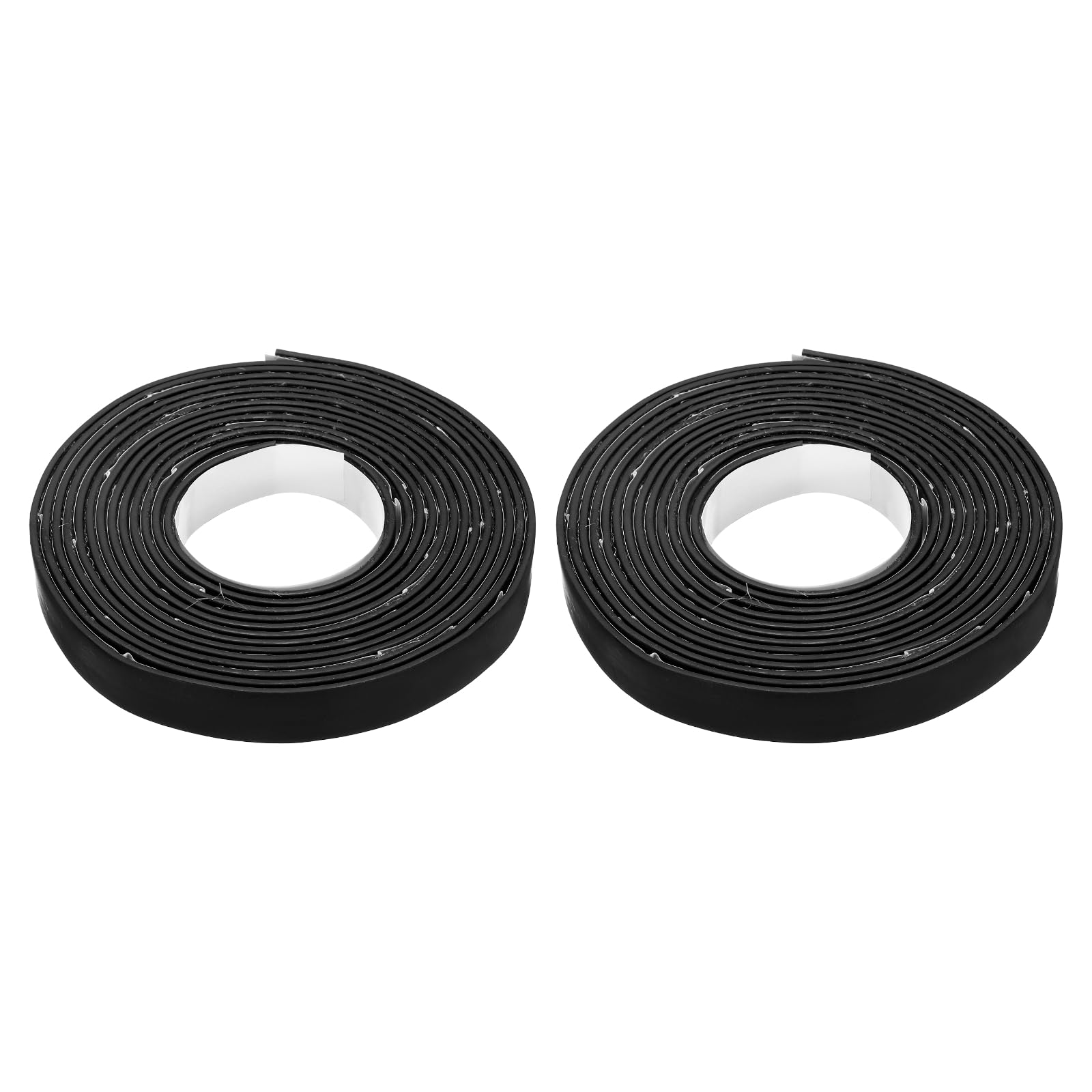 Nexarelle 2PCS Smoke Fire Seal Strip, 9.8 Feet Expandable Door Seal Tape Self Adhesive Graphite Rubber Composite Material for Fire Rated Windows Steel Doors, 15mm/0.59" Wx 2mm/0.08" T, Black