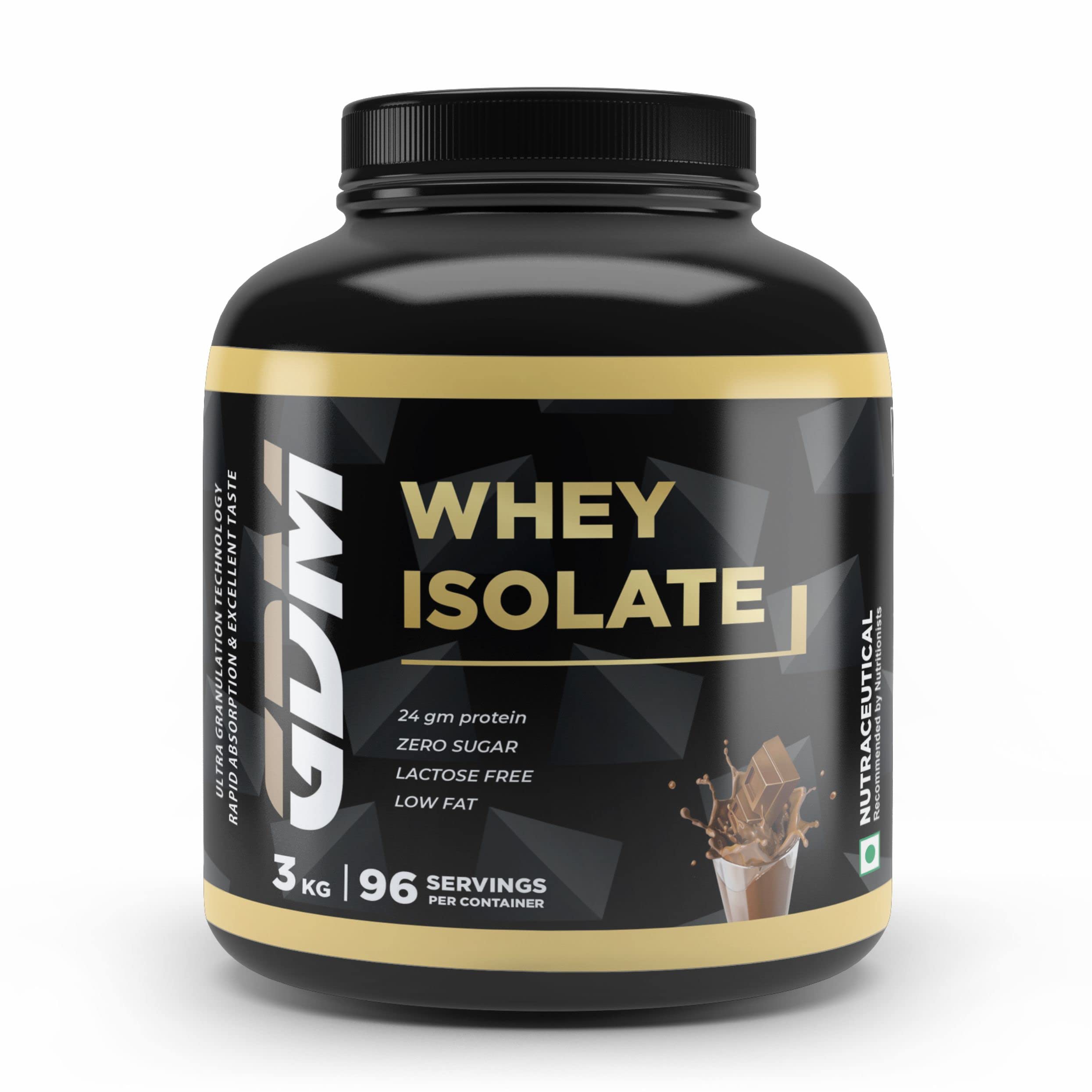 GDM Whey Isolate with 24g High Protein | Sugar Free | Lactose Free | Low Fat | Builds Lean Muscles | Increases Strength | 3 Kg | Chocolate Flavor (B0C61FJRC8) Amazon Price History, Amazon Price Tracker