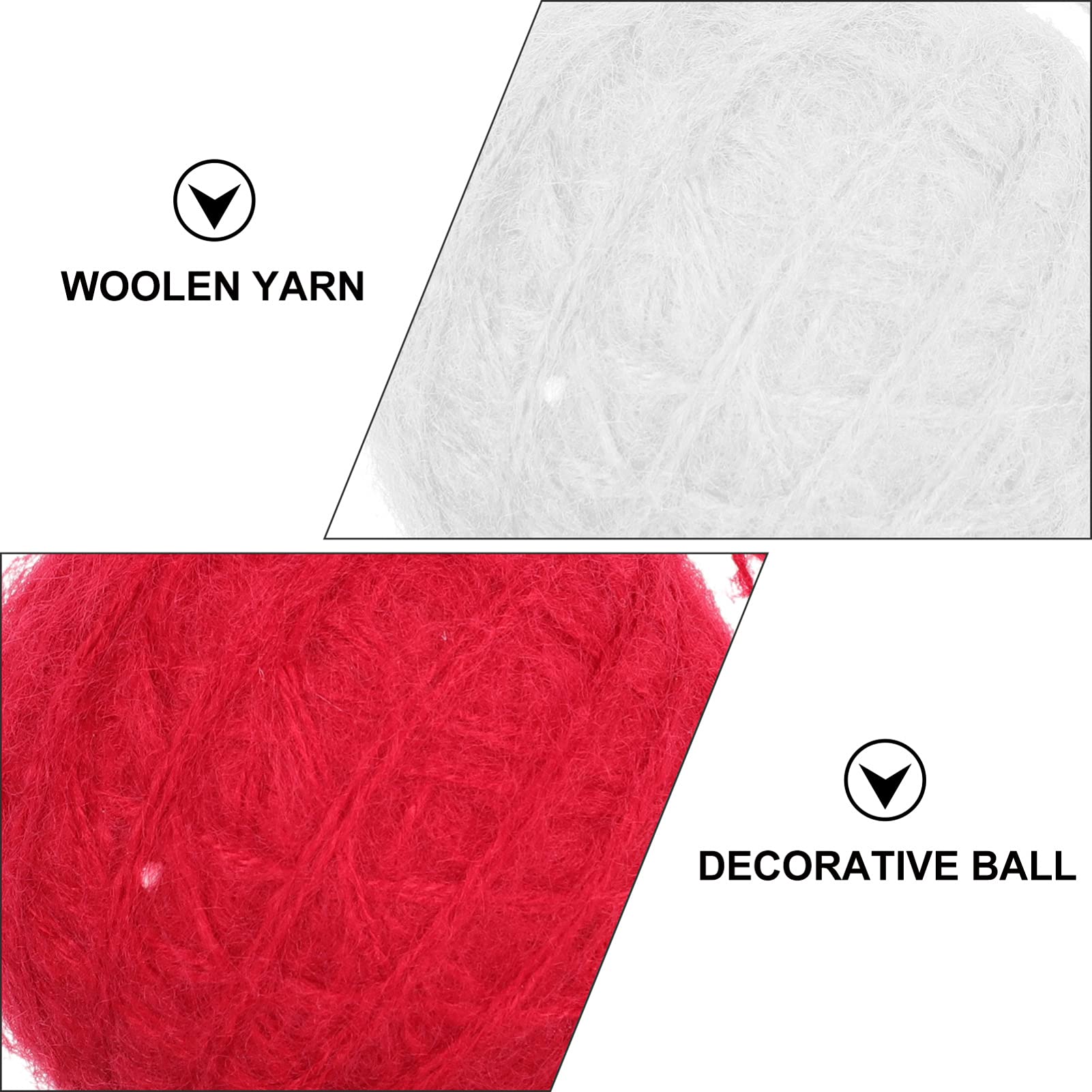 PRETYZOOM 7 Juegos Bola De Estambre Manualidades Navideñas Christmas Tree Christmas Xmas Tree Adornos Luces De Fiesta Adorno De Árbol De Navidad Adorno Colgante Hilo Rojo 10 Uds * 7