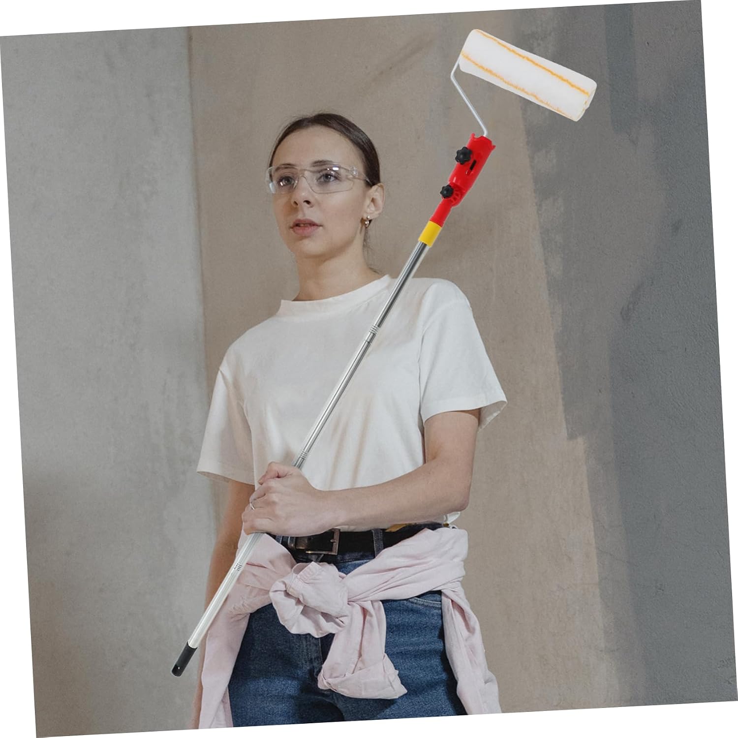 Universal Clamp Paint Brush Extender Pole Extendable Paint Pole for High Ceilings