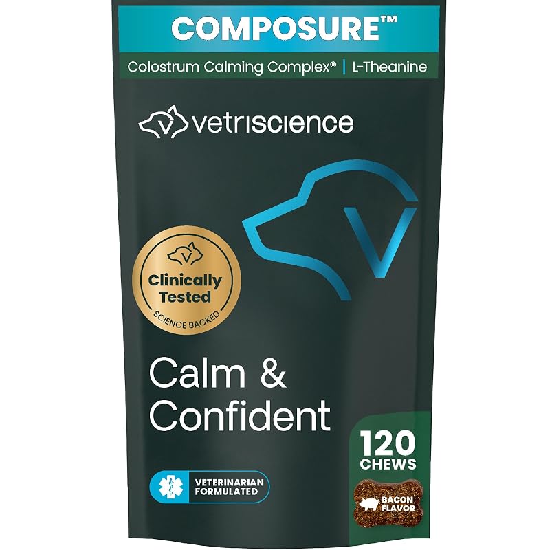Suplemento para Cães em Pellets VETRISCIENCE com L-Theanine e Vitamina B1, Bacon, 120 Unidades