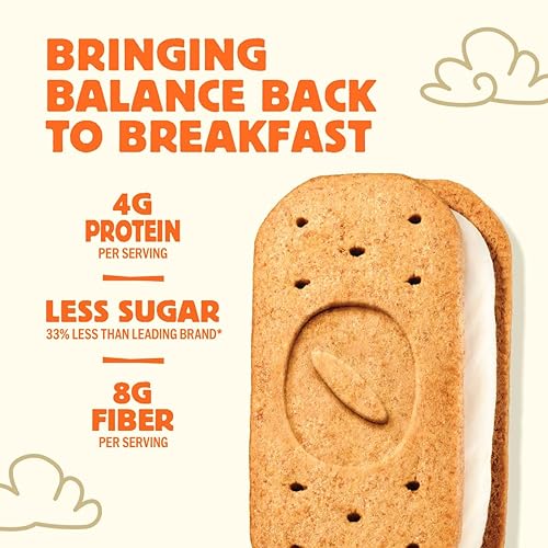 Miniatura 3 de Olyra Galletas de desayuno de crema de vainilla, aperitivos saludables para adultos y niños, bajo en azúcar, galletas veganas orgánicas, aperitivos