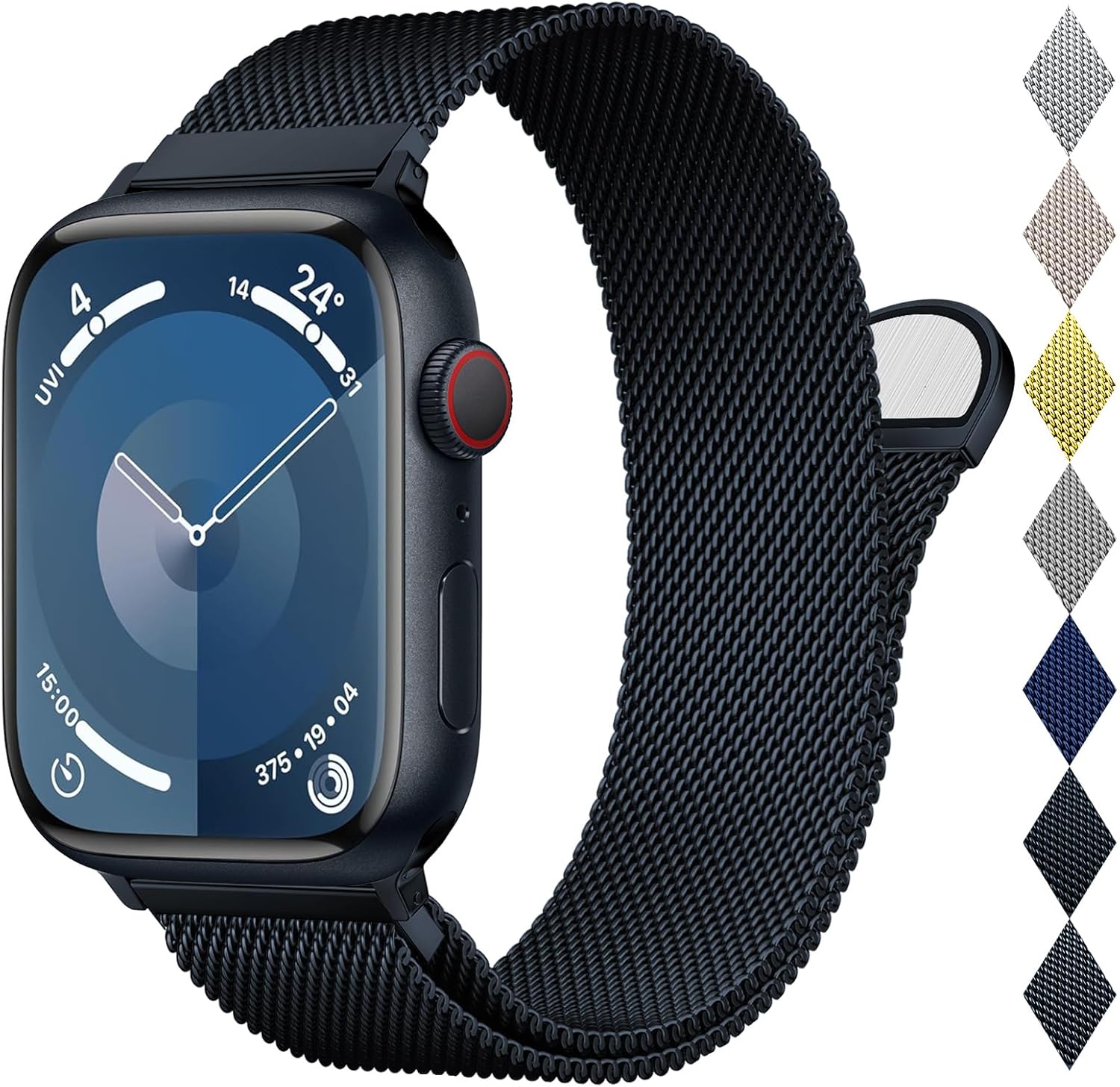 Stainless Steel Milanese Loop Compatible with Apple Watch Bands 38mm 40mm 41mm 42mm men and women, Magnetic Clasp Replacement for iWatch Ultra Series 11 10 9 8 7 SE 6 5 4 3 2 1