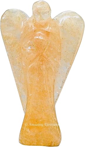 Miniatura 29 de Amazing Gemstone Ángel de Ojo de Tigre - Ángel de Cristal de Ojo de Tigre y Figurillas de Ángel Guardián de Bolsillo de Cristal (4 pulgadas)