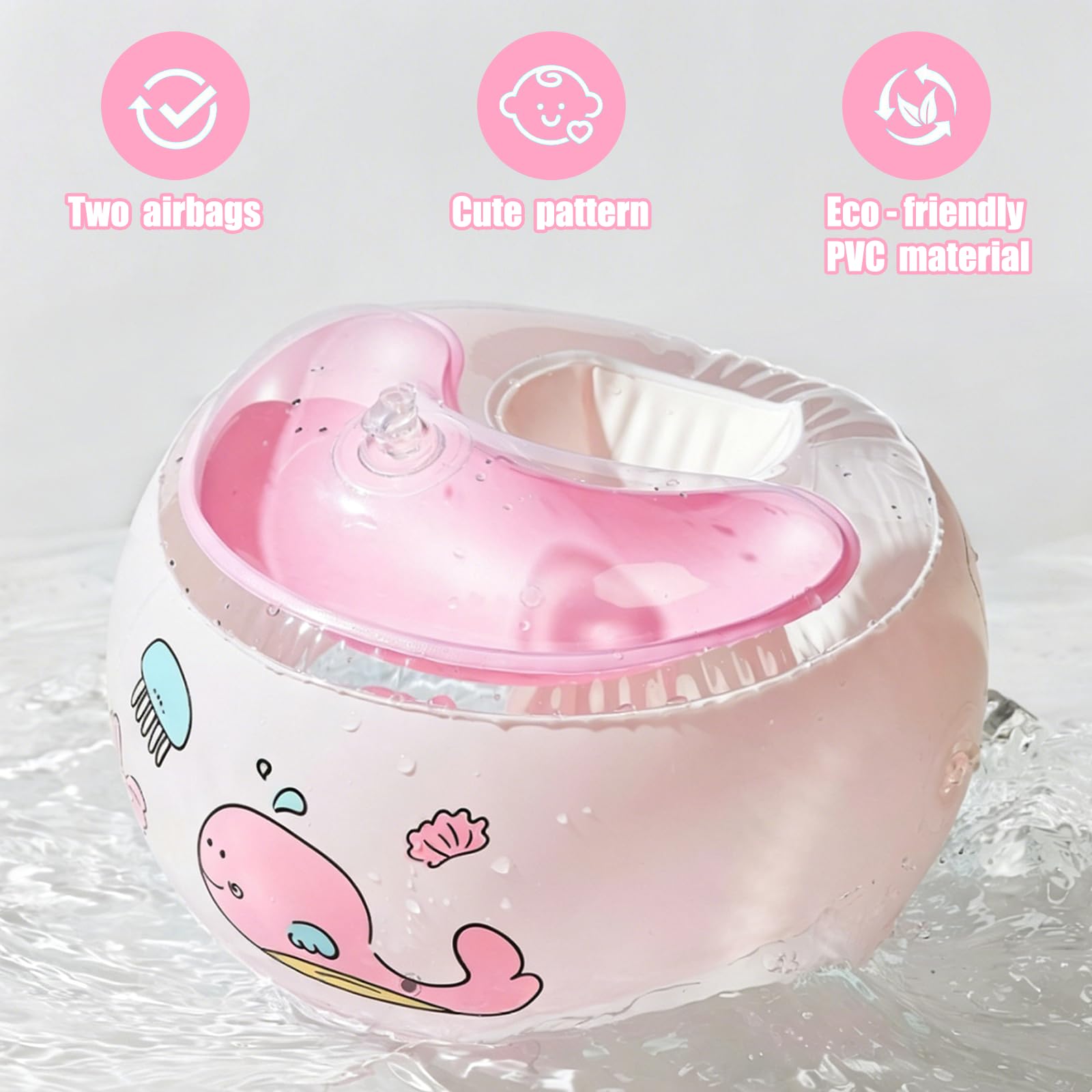 Braccioli Bambini, Swim Braccioli 3-6Anni, Bracciolis Mare Bambino,Peso può raggiungere fino a 30 kg-rosa