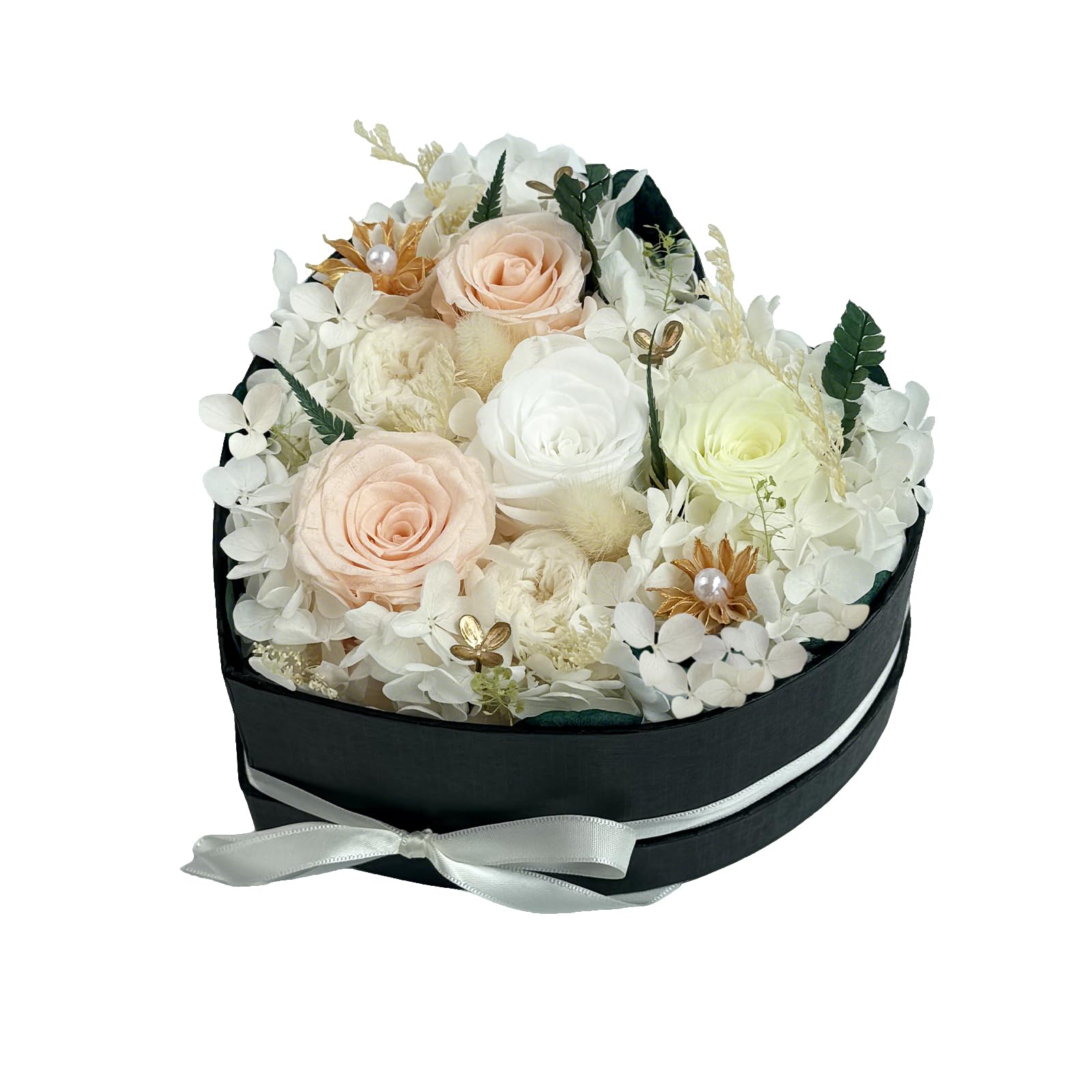 Qutawua Preserved Roses Heart Shape Box Valentines Day Gifts - dried and preserved flora | Mubboo