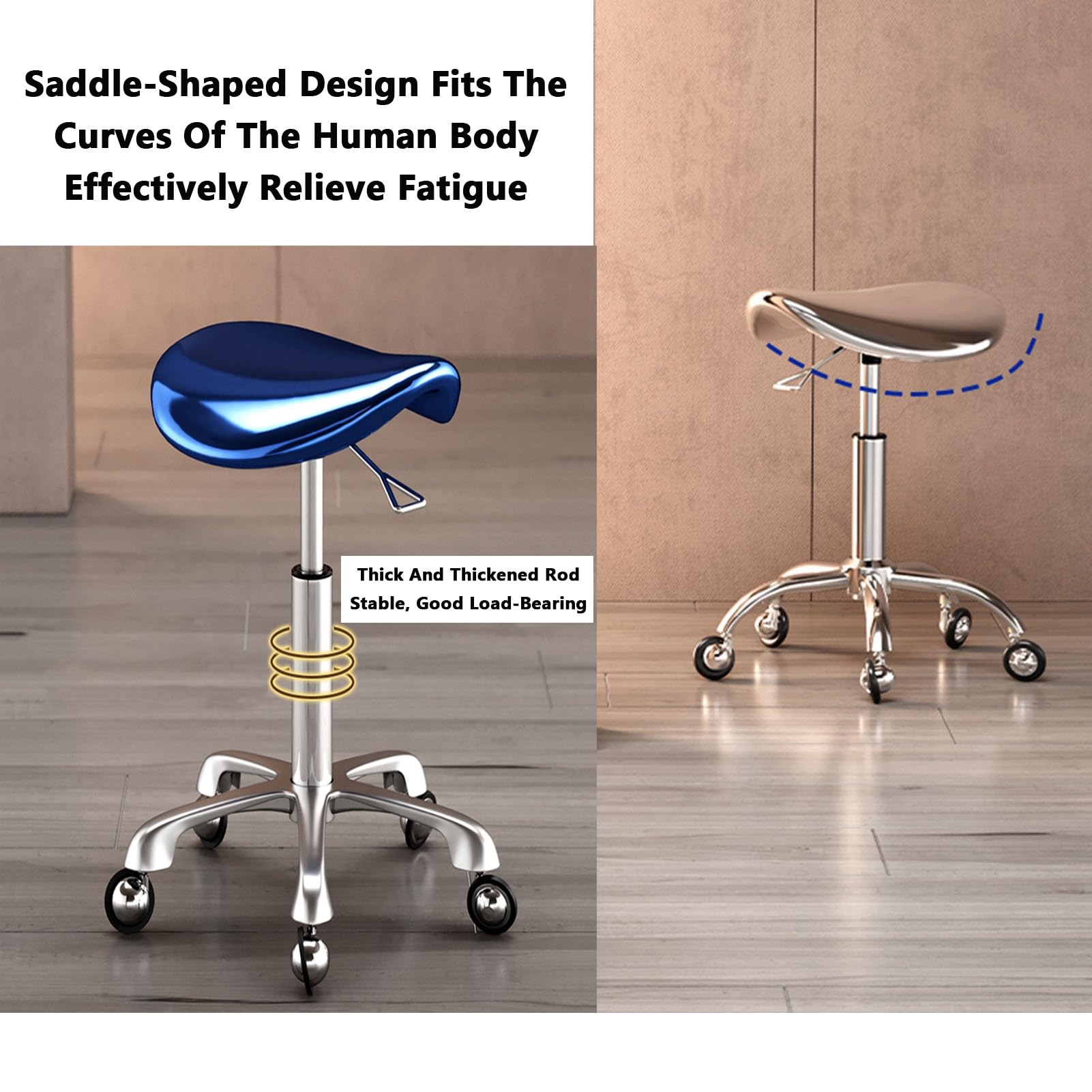 Sgabello a sella girevole e regolabile in altezza, sedia ergonomica per salone, ufficio, casa, supporto posturale