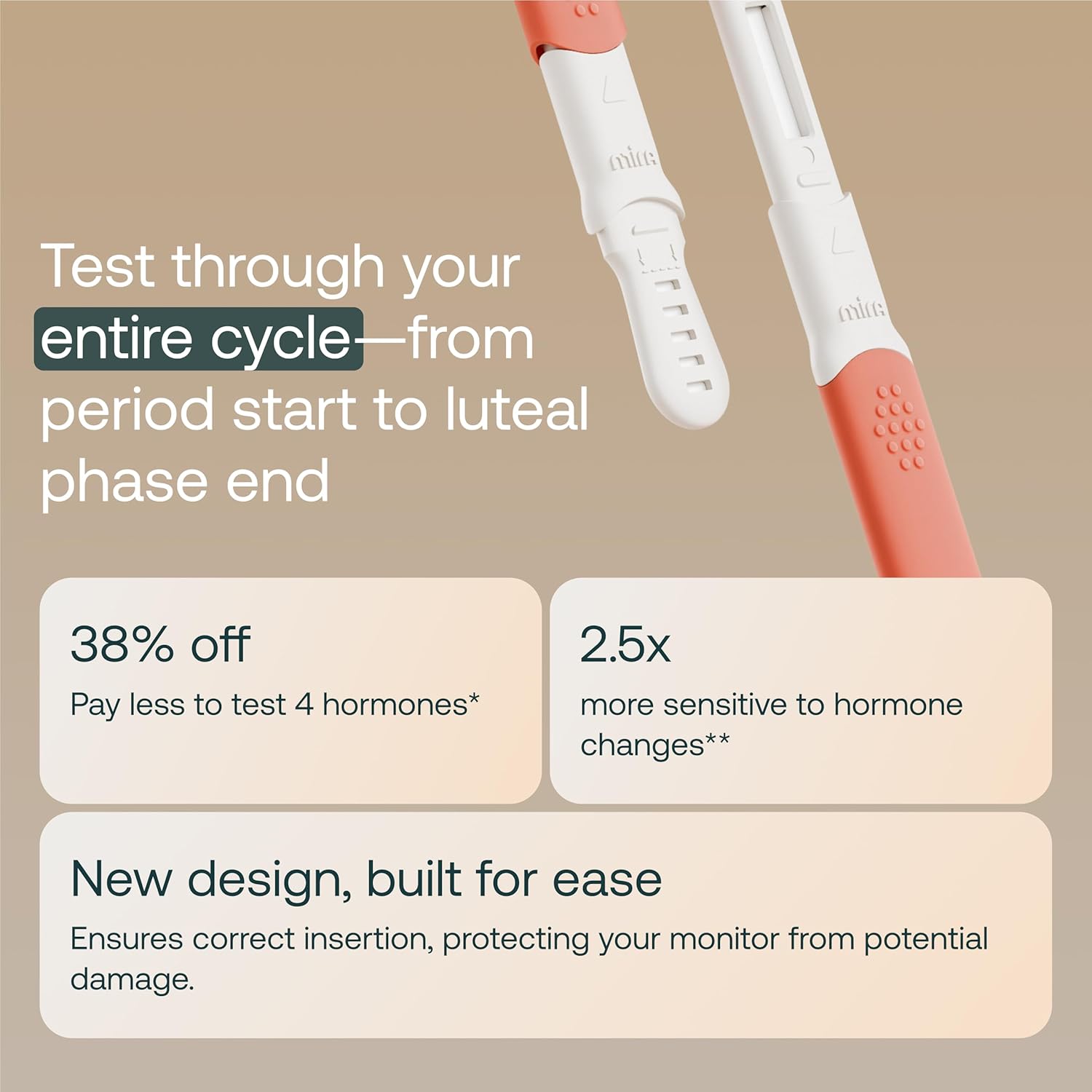 Mira Ultra4 Wands, Track 4 Key Fertility Hormones LH, PdG, E3G, and FSH for Family Planning & Pregnancy, Use at Home with The Mira Fertility Monitor Kit + App, 30 Ovulation Test Strips - Image 3
