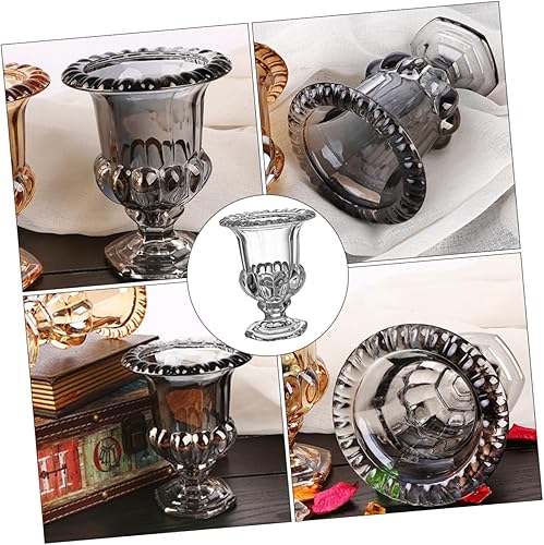 Miniatura 3 de VOSAREA Jarrón romano de cristal de un solo brote, florero para plantas de campo, contenedor de flores retro, jarrones de vidrio, jarrón nórdico