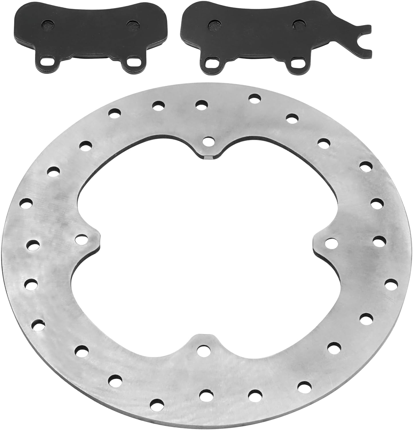 Caltric Front Brake Disc Rotor with Pad for Can-Am Canam Maverick X3 Turbo MAX RR RS XMR XDS/Maverick X3 MAX Turbo 2021-2025