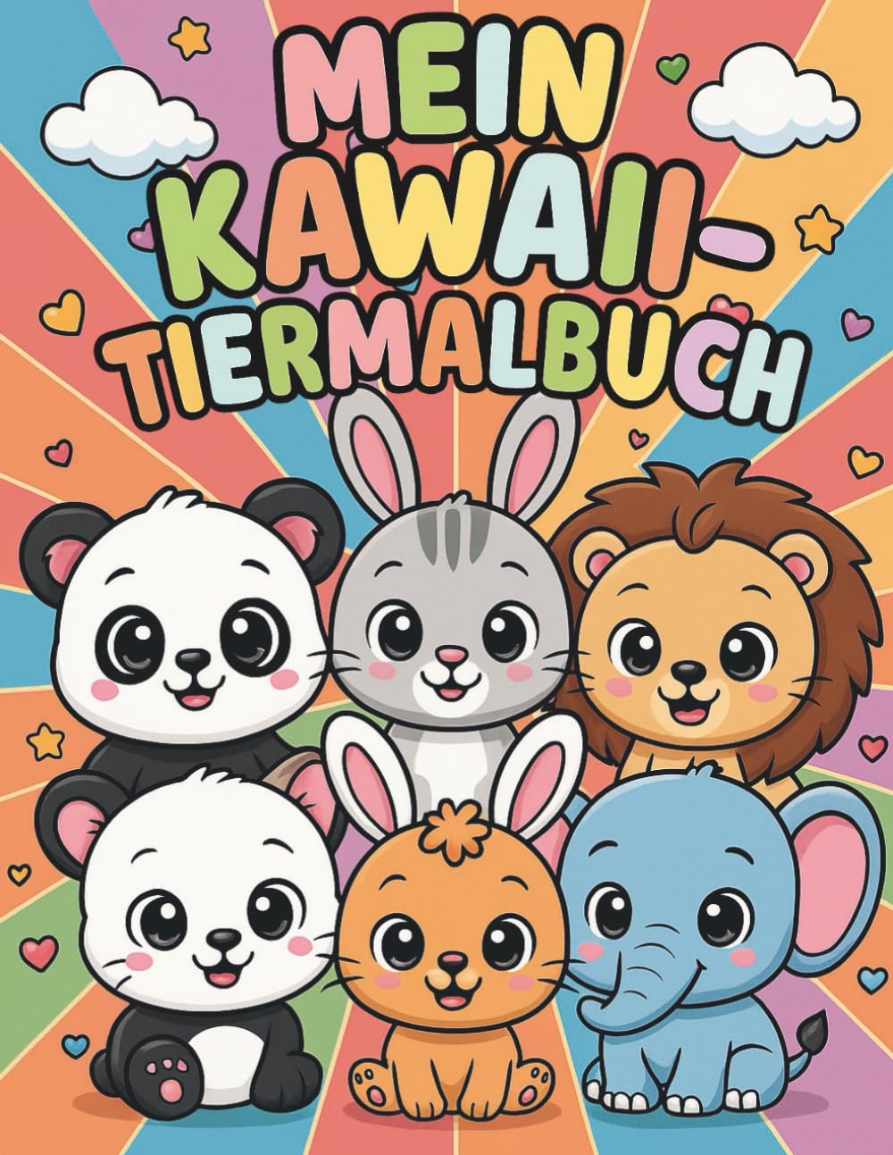 Malbuch Tiere – Kawaii Ausmalspaß für Kinder ab 4 | Große, einfache Motive zum Ausmalen: Süße Tiere im einheitlichen Stil – Chibi-Kawaii Designs mit klaren Linien, perfekt zum Ausmalen und Entspannen