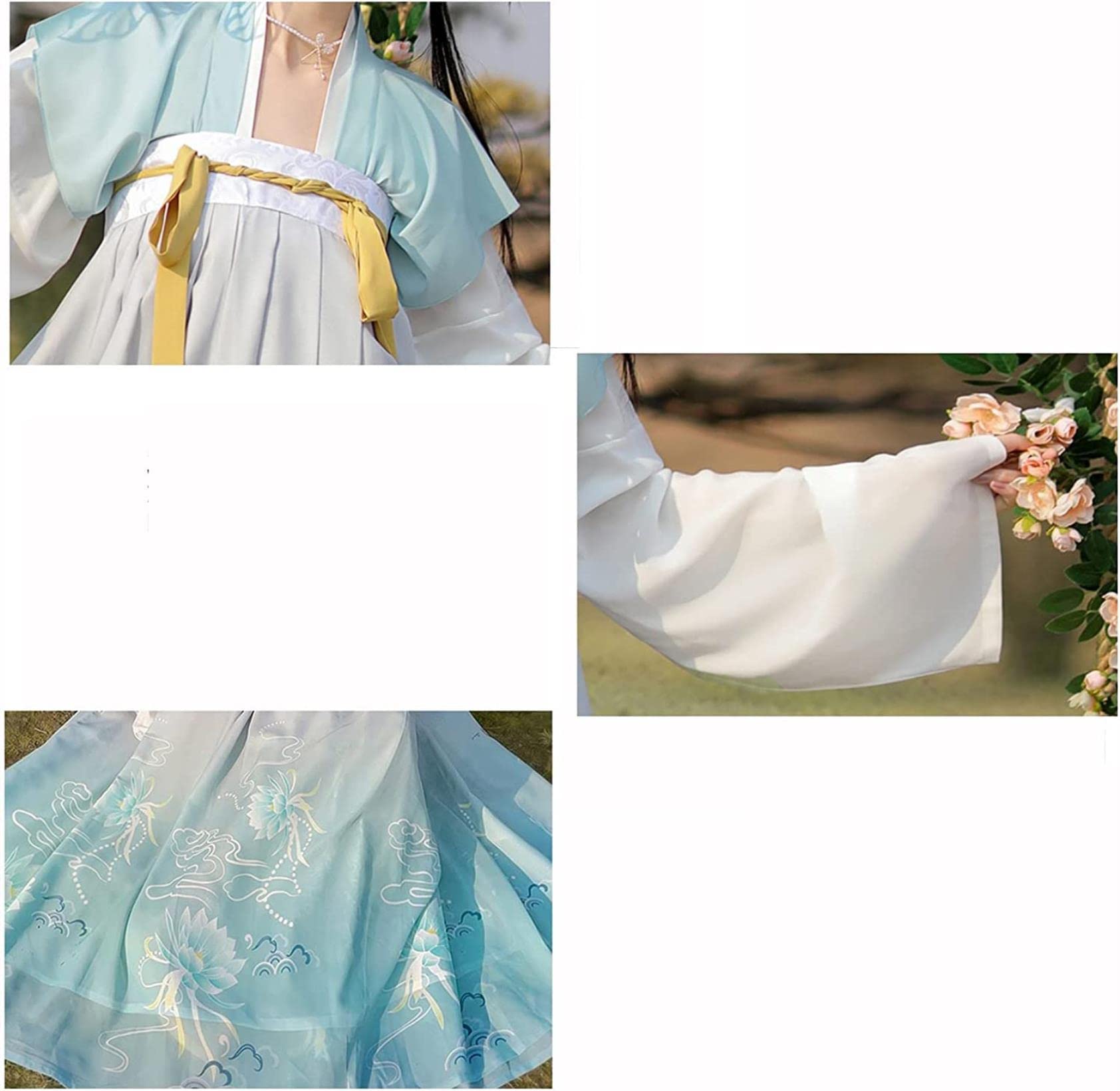 han-fu Damska starożytna chińska tradycyjna han-fu Wróżka Spódnica Sukienka Cosplay Gra na scenie Karnawał (Kolor: różowy, rozmiar: mały)