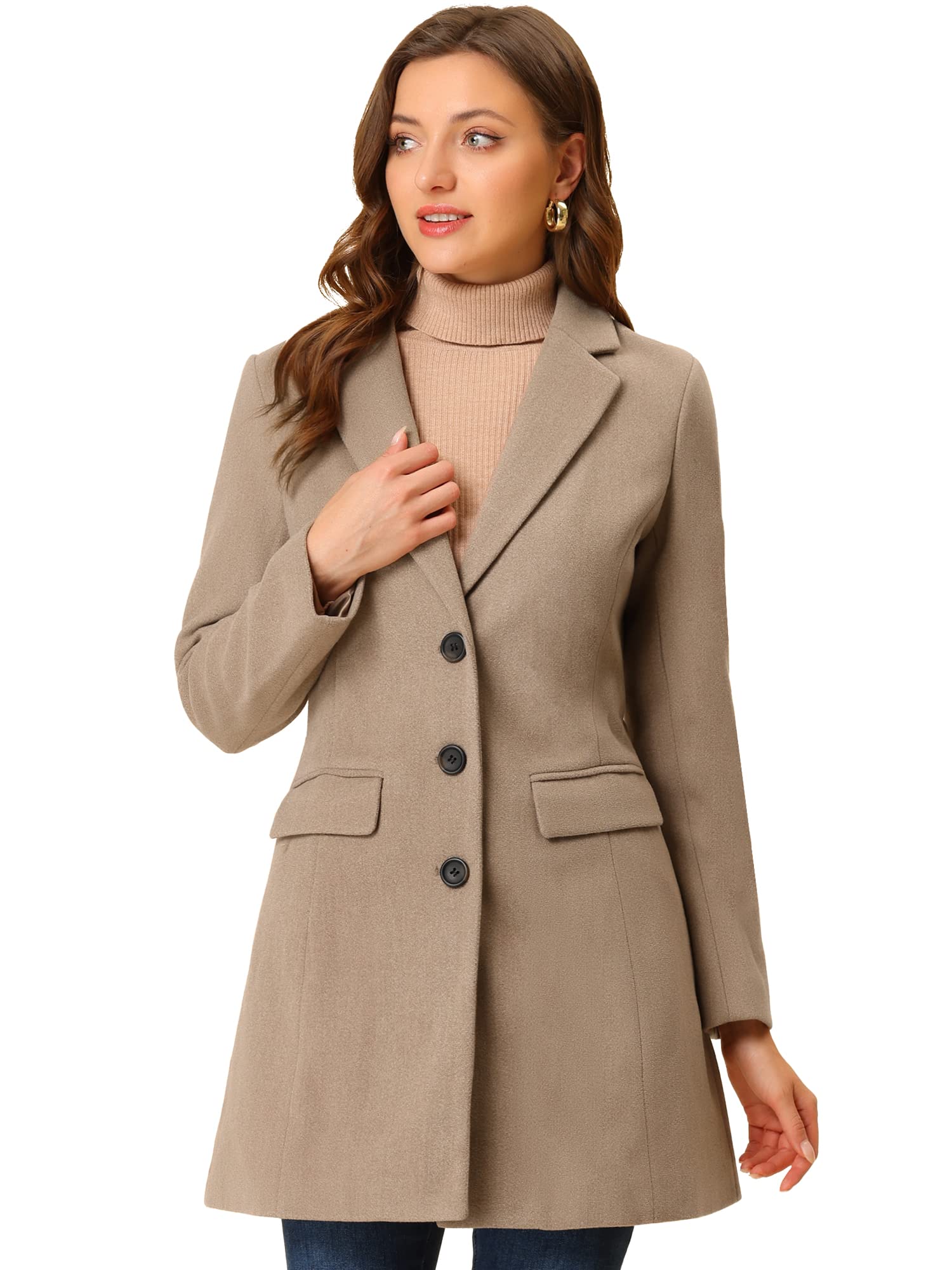 Allegra K Fall Coats for Women's 2025 Pea Coats Long Winter Trench Coat