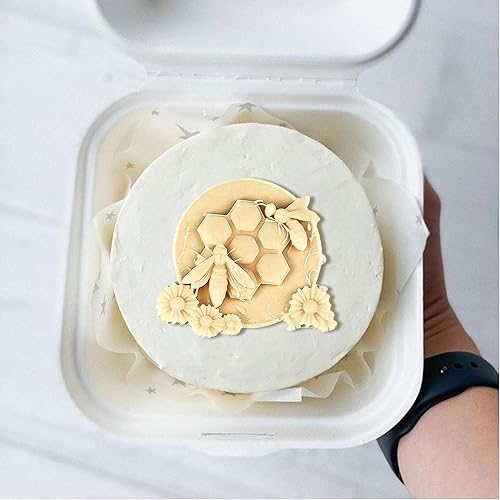 Miniatura 6 de Molde de silicona de abeja para fondant de panal y girasol, para decoración de pasteles, cupcakes, chocolate, fondant, caramelo, azúcar, polímero,