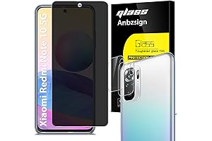 Anbzsign Camera Lens & Privacy Screen Protector for Xiaomi Redmi Note 10 Pro 5G