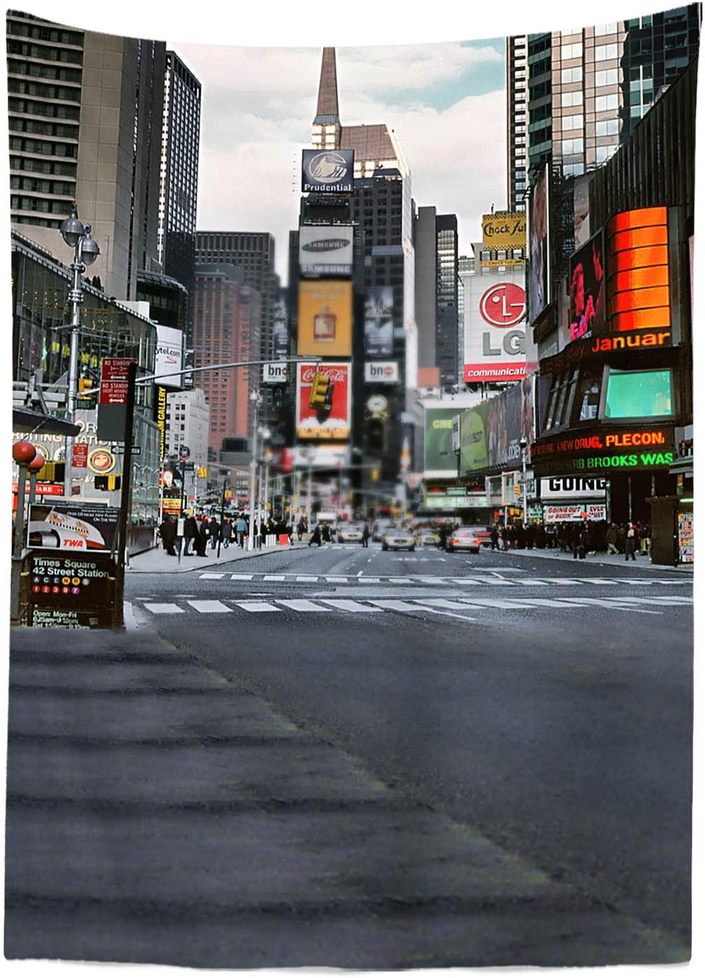 CORFOTO 6.5x10ft City Street Backdrop Urban Road Photography Background New York City Backdrop NYC Times Square Background for Wedding NYC Themed Birthday Party Banner Kids Adults Portrait Photo Props