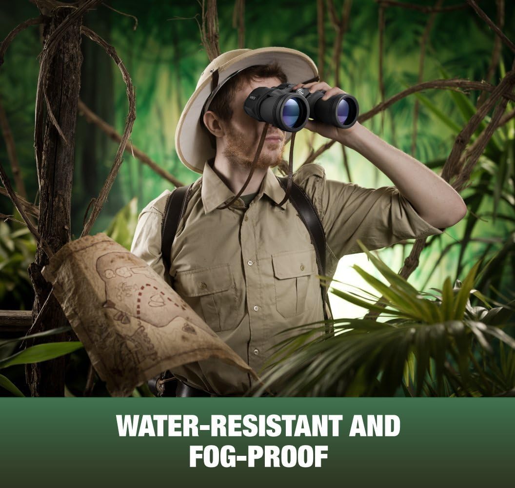 AVANTEK Binoculars 10 x 50, Powerful Full-Size Binoculars with HD BAK-4 Prisms, Fully Multi-Coated Lens for Stargazing Bird Watching with Carrying Case Strap Lens Caps
