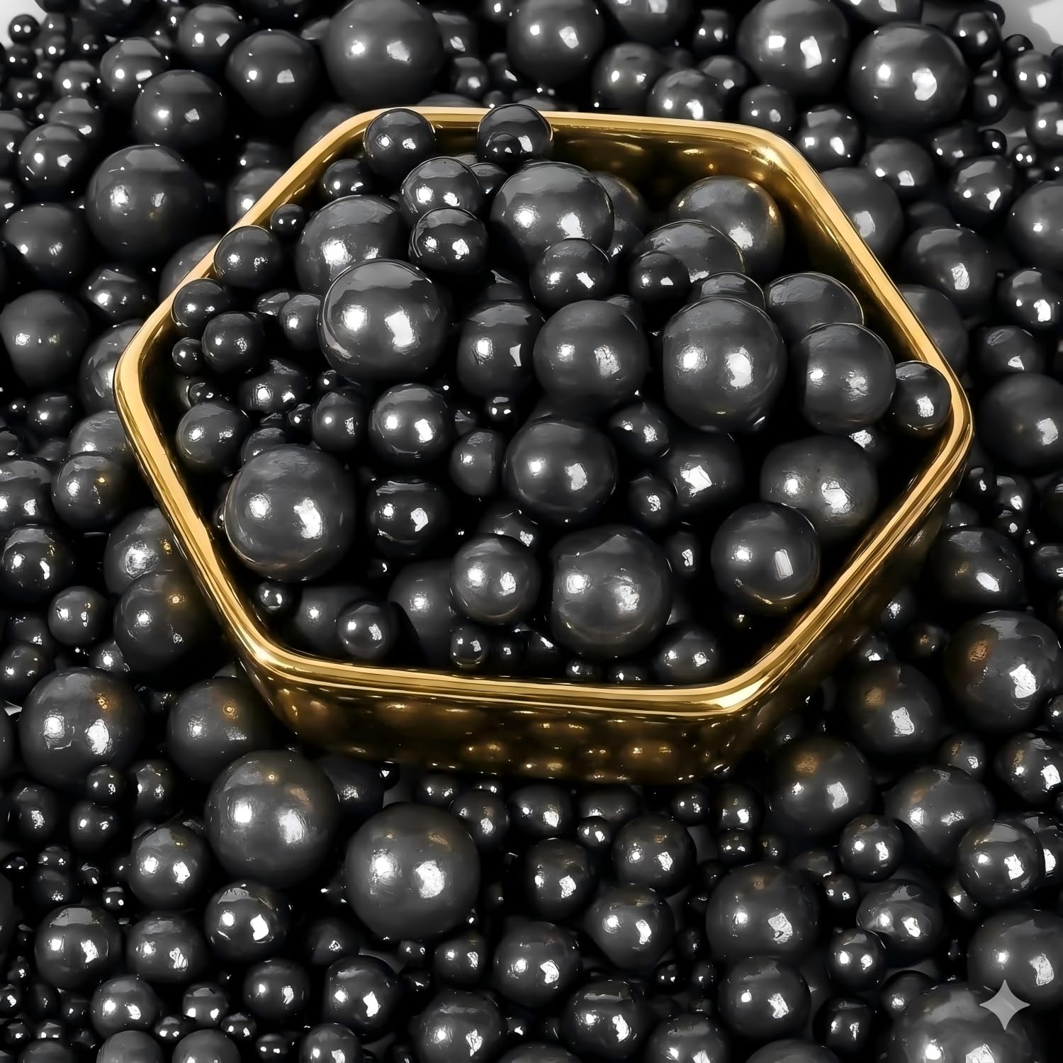 Lozadia 100g Edible Sprinkles Pearl Of Black Pearl Sprinkles Sugar balls, Edible Cake Topper Decorations, Sugar Balls for Cupcake Cakes Sprinkle On Birthday Wedding Party (Black)