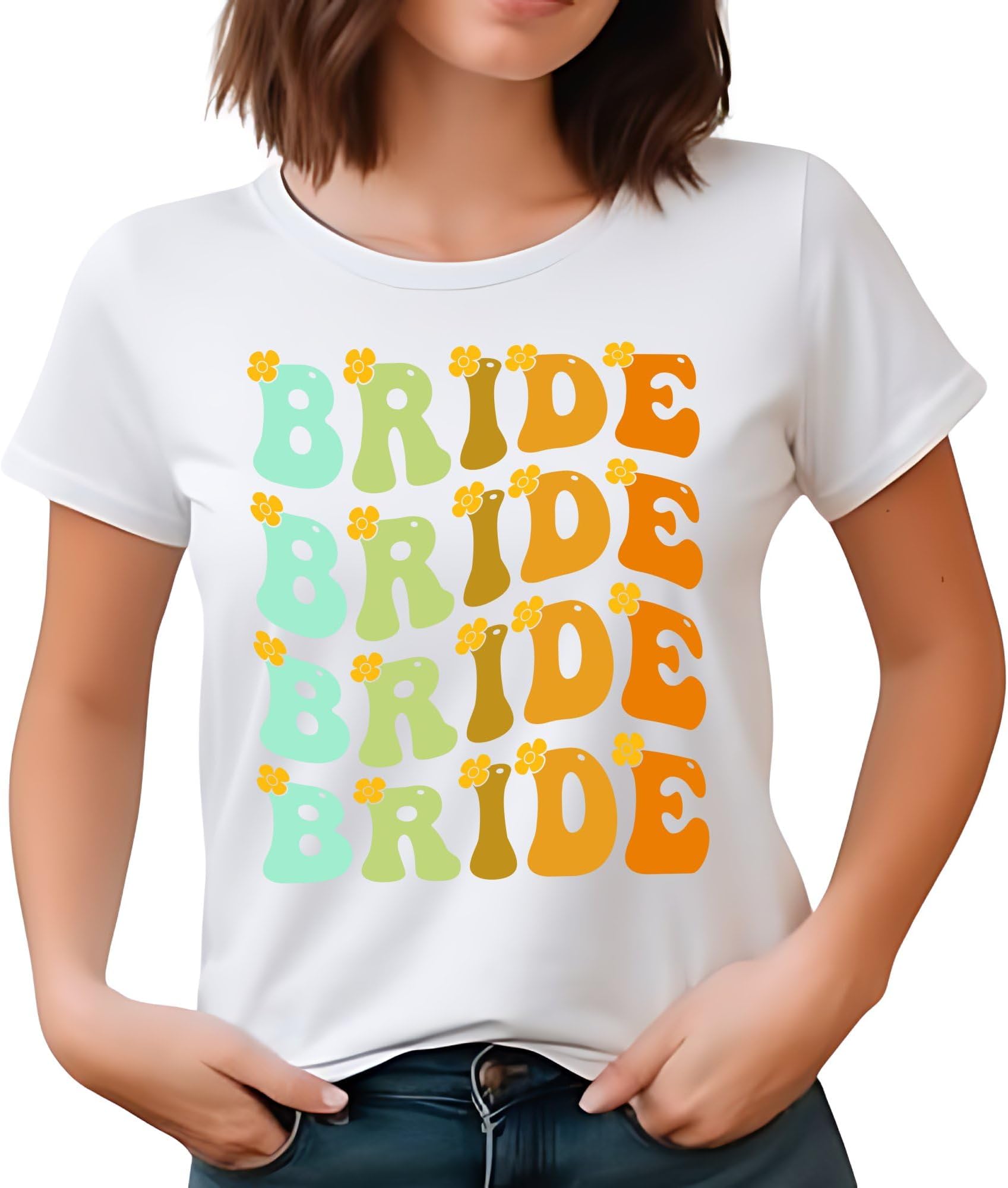 Seek Buy LoveBride Tribe T-Shirt, Bachelorette Party Tee, Floral Graphic Shirt, Wedding Crew Tops, Bridesmaid Proposal