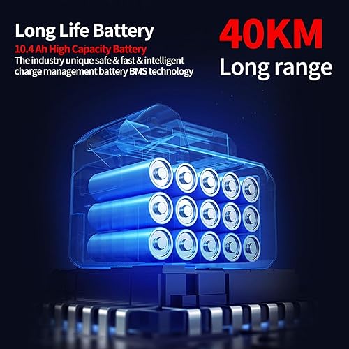 Miniatura 3 de USIE Patinete eléctrico, motor de 350 W, rango de 15 a 35 millas y 15.56 MPH, neumáticos de doble densidad de 8.5 pulgadas, freno electrónico E-ABS,