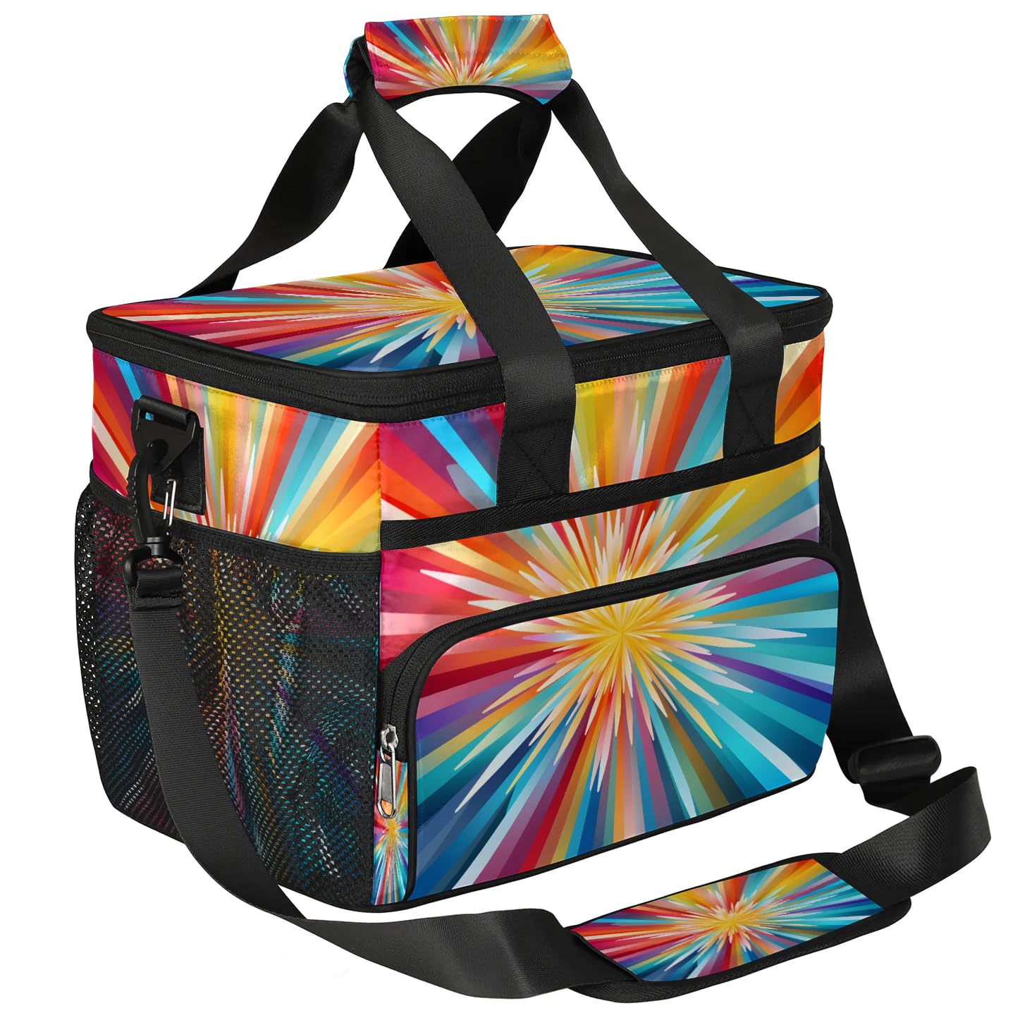 Lunch Box for Men Heavy Duty Insulated Lunch Bag for Women Rainbow Abstract Lunchbox for Adults Lunch Cooler