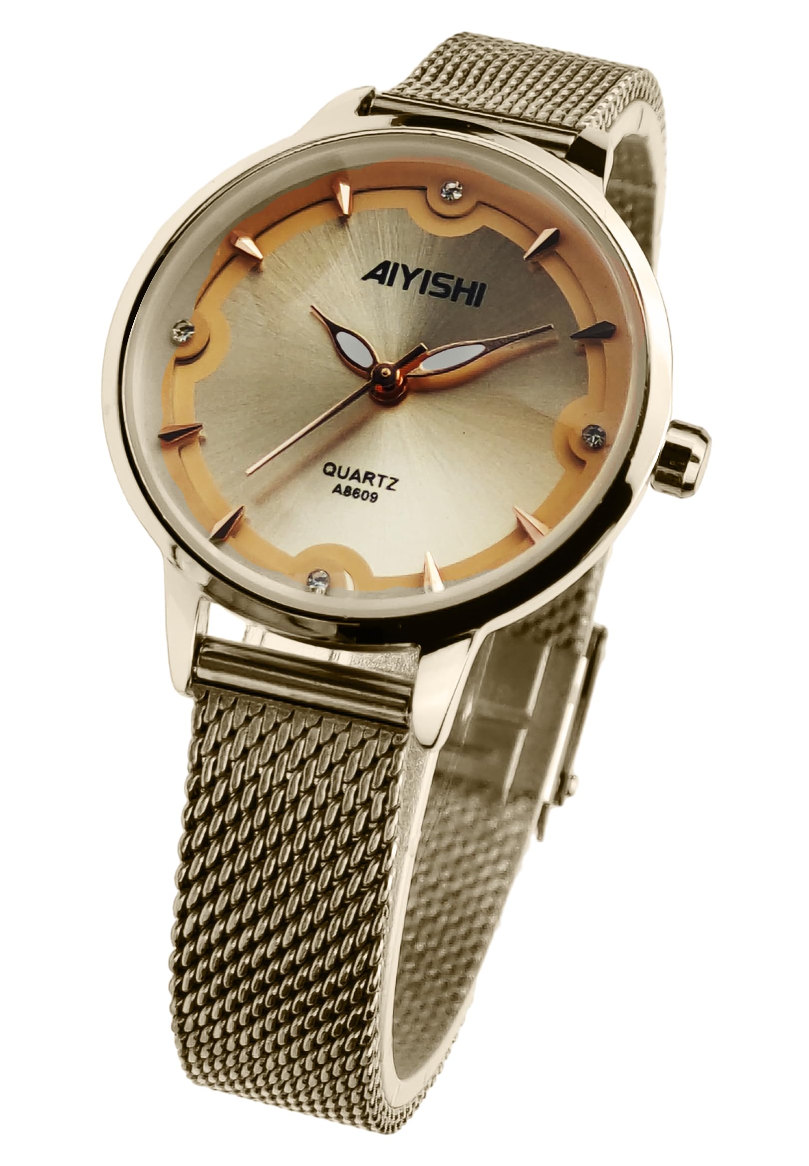 Watch for Woman,Waterproof Quartz Analog Watches Gold