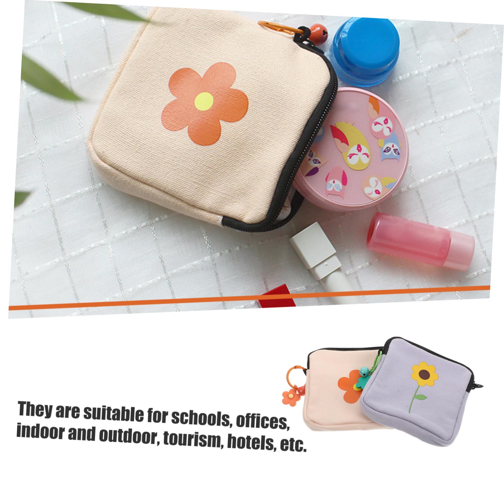 PACKOVE 3 Series Bolsa De Almacenamiento De Compresas Sanitarias De Colores Práctica Y Multifuncional Menstruación Y Cosméticos 2 Piezas X 3