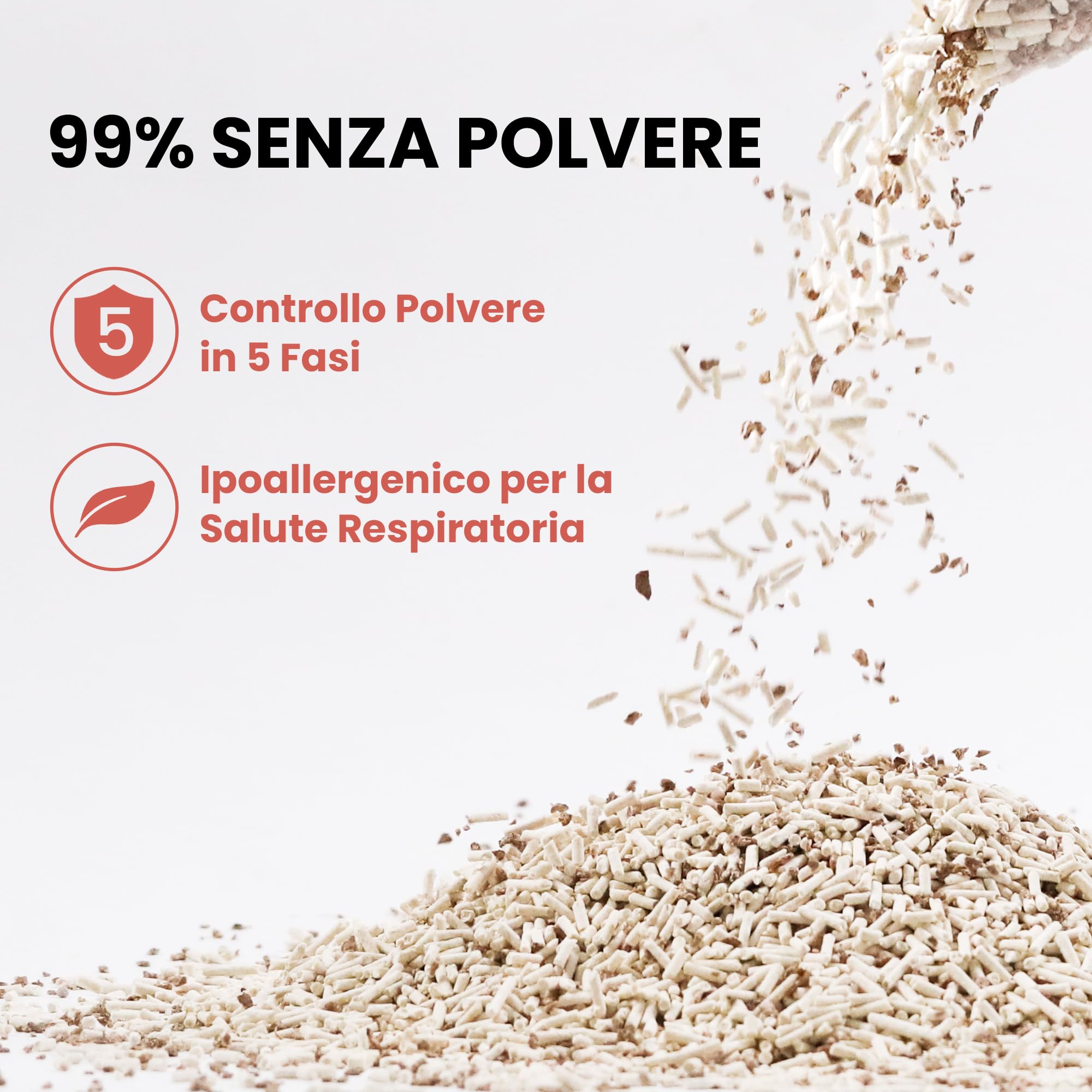 FUKUMARU Lettiera per Gatti in Tofu- 24L Lettiera Agglomerante, Alto Assorbimento (Riduzione Uso), Senza Polvere,Base Mais e Fagioli con Trucioli di Melo,Controllo Odori, Smaltibile nel WC.