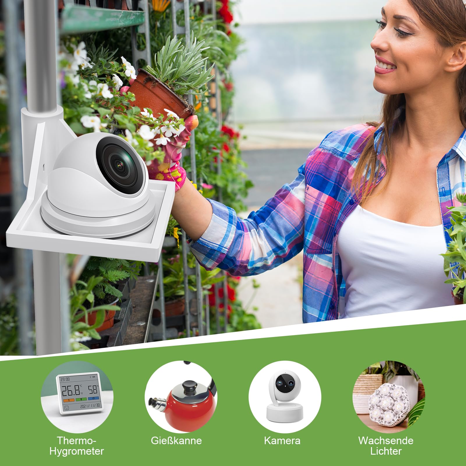 4 Stück Grow Zelt Eckregal, Wachstumszelt-Eckregal Grow Zelt Stangenregal Growzelt Stangen Zubehör Grow Zelt Klein Regal Zubehör, weiß