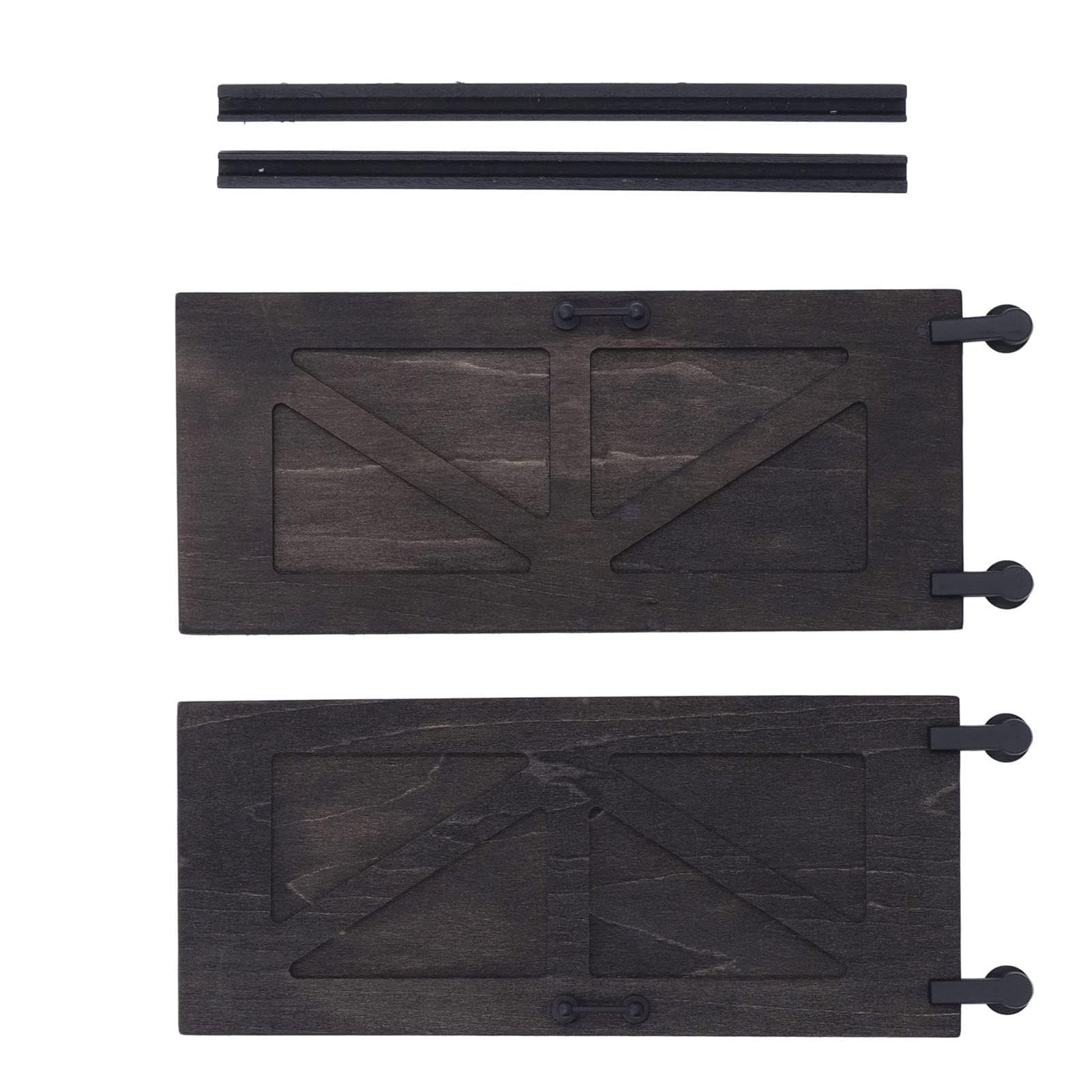 Porta Scorrevole Casa delle Bambole, con Aste di Spinta e Porta della Stalla Miniatura Scala 1:12, Accessori Modellismo per Decoratori Modellisti Appassionati di Arredamento in Miniatura