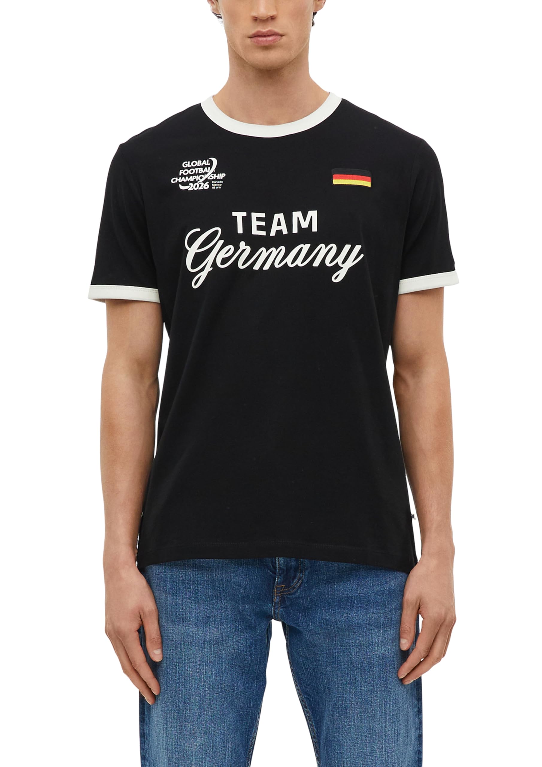 s.Oliver Men's 2178752 T-Shirt (Pack of 1), Black, 3XL