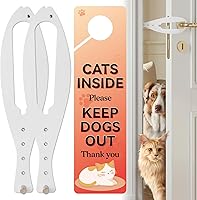 Vista 1 de TGIOW Pestillo de Puerta para Gato, 2 Piezas Tope de Puerta de Gato Pestillo de Puerta para Mascotas para Mantener al Perro Fuera de la Caja