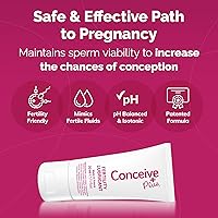 Vista 8 de Lubricante para la fertilidad Conceive Plus, tamaño de viaje - Lubricante personal seguro para espermatozoides, pH equilibrado para parejas que