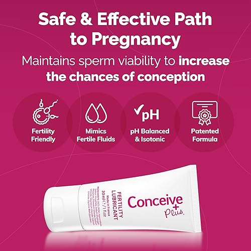Miniatura 8 de Lubricante para la fertilidad Conceive Plus, tamaño de viaje - Lubricante personal seguro para espermatozoides, pH equilibrado para parejas que