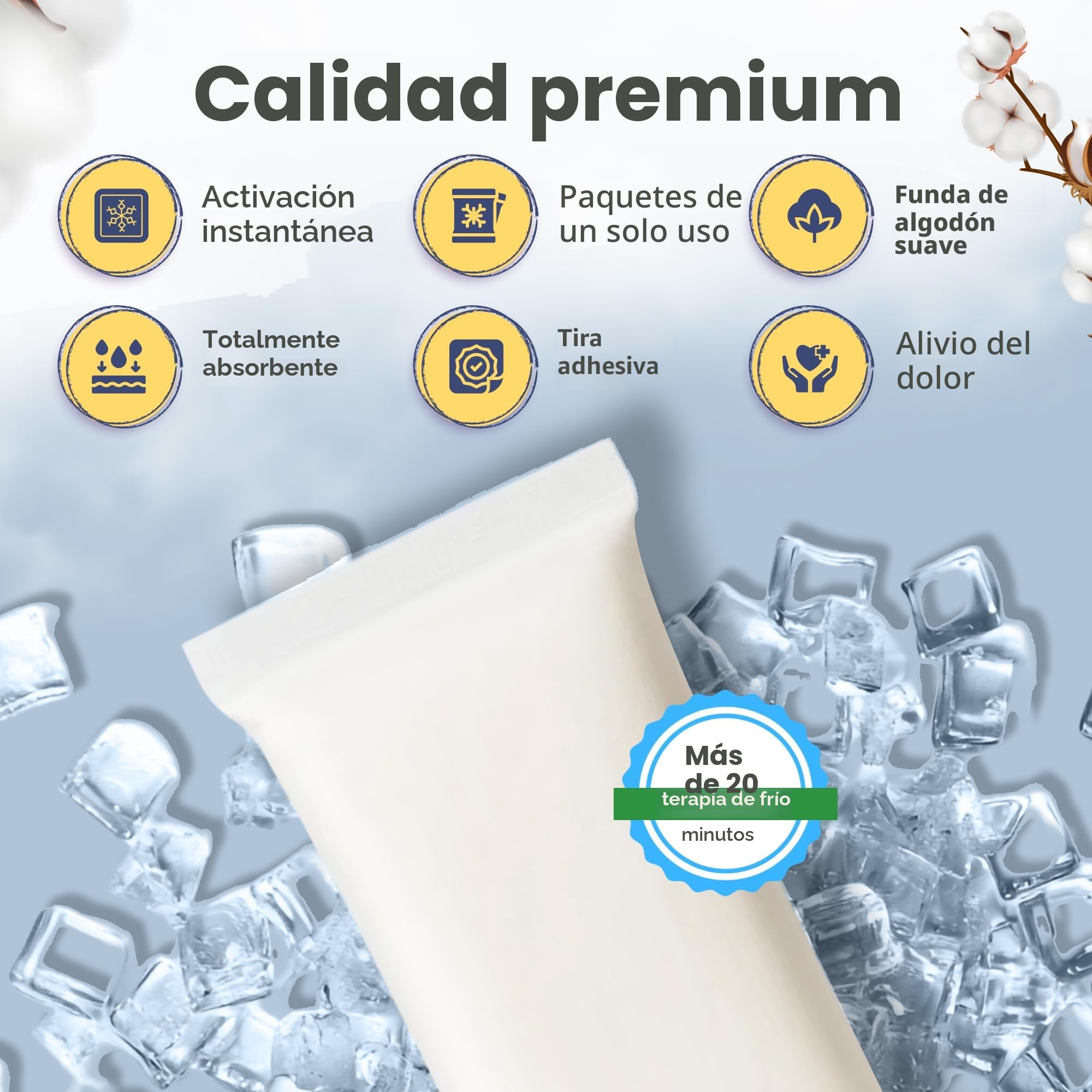 First Days Maternity - Compresas de Frío Perineal Instantáneo para el Posparto. Compresa refrescante absorbente para después del parto.