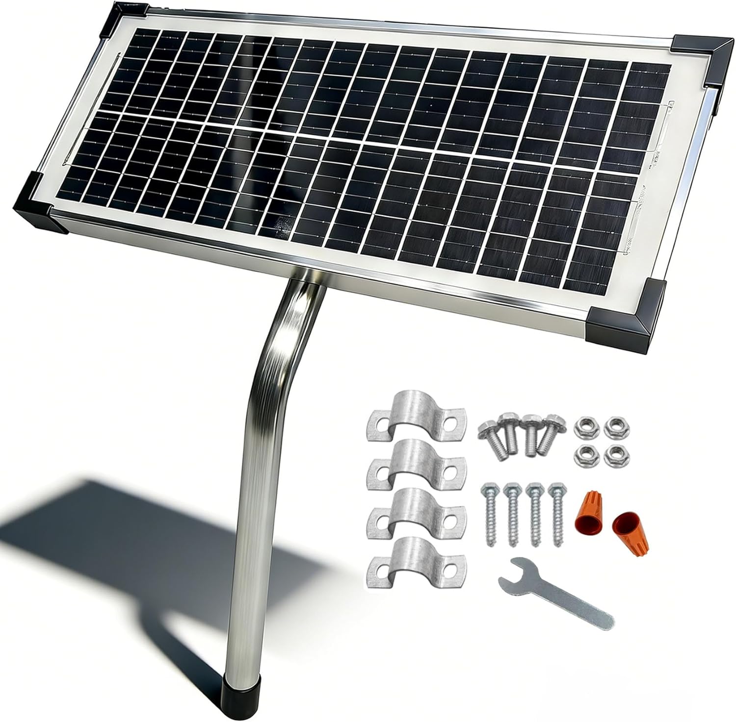 FM123 10 Watt Solar Panels Kit for Mighty Mule GTO PRO Automatic Gate Openers,12v Portable Solar Panel Battery Charger, Replace FM350 MM260 MM560 FM200 FM350 FM500 FM502 FM700 MM571W MM271 MM360