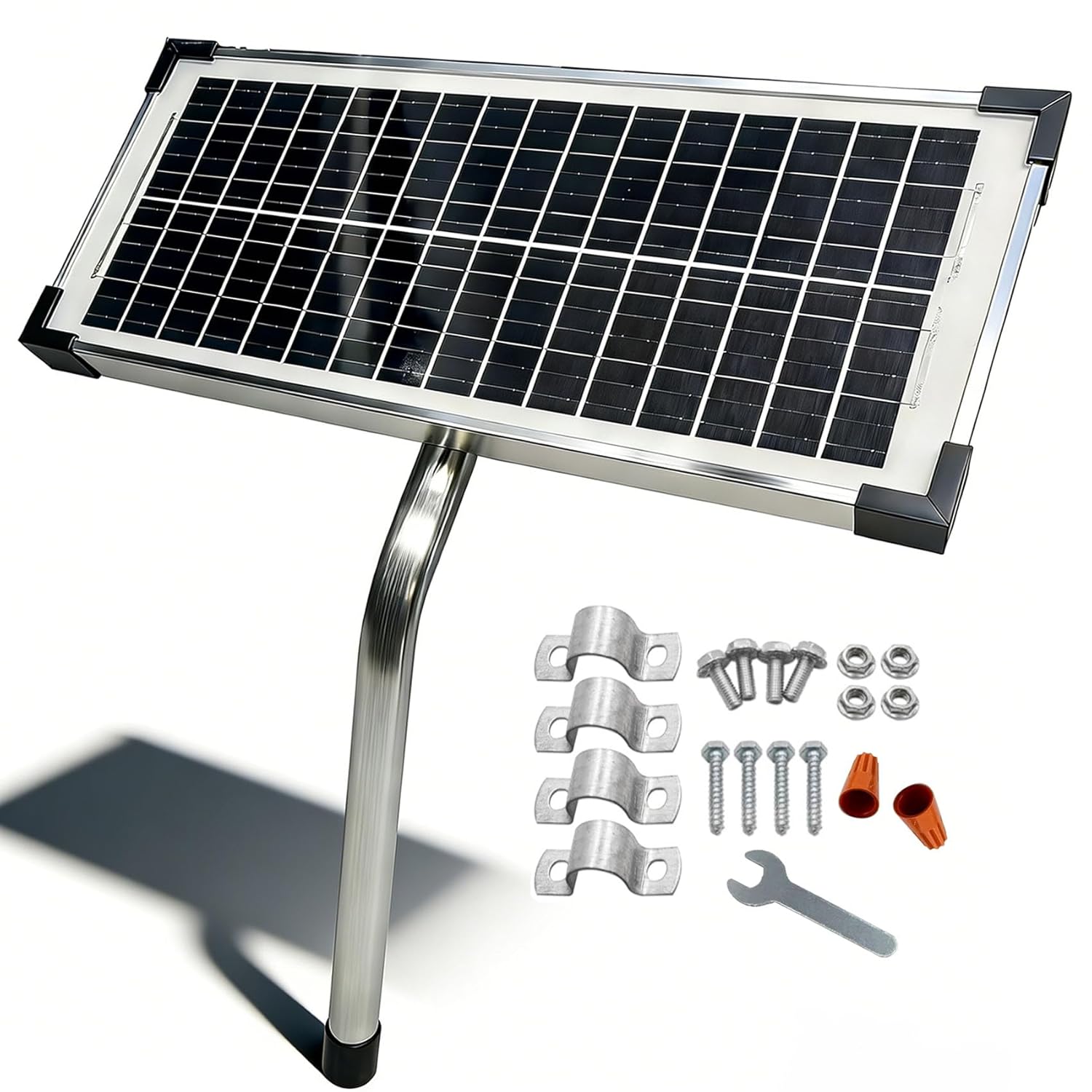 FM123 10 Watt Solar Panels Kit for Mighty Mule for EZGO-Solar Diamond Series Automatic Gate Openers,12v Portable Solar Pan