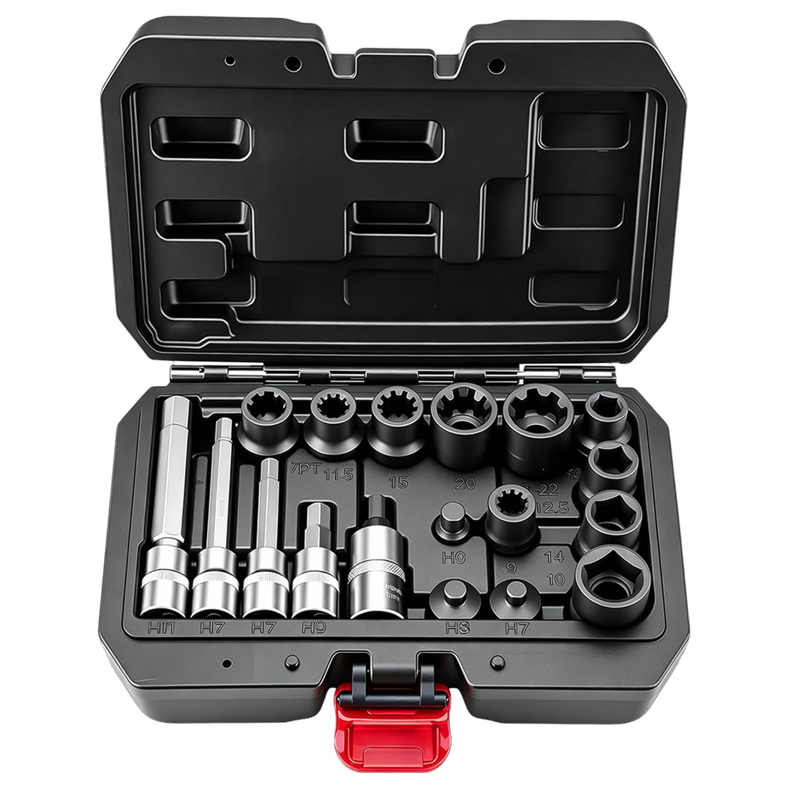 Bremssattel Steckschlüssel Set 18 TLG, KFZ Werkzeug Bremssattel Werkzeug