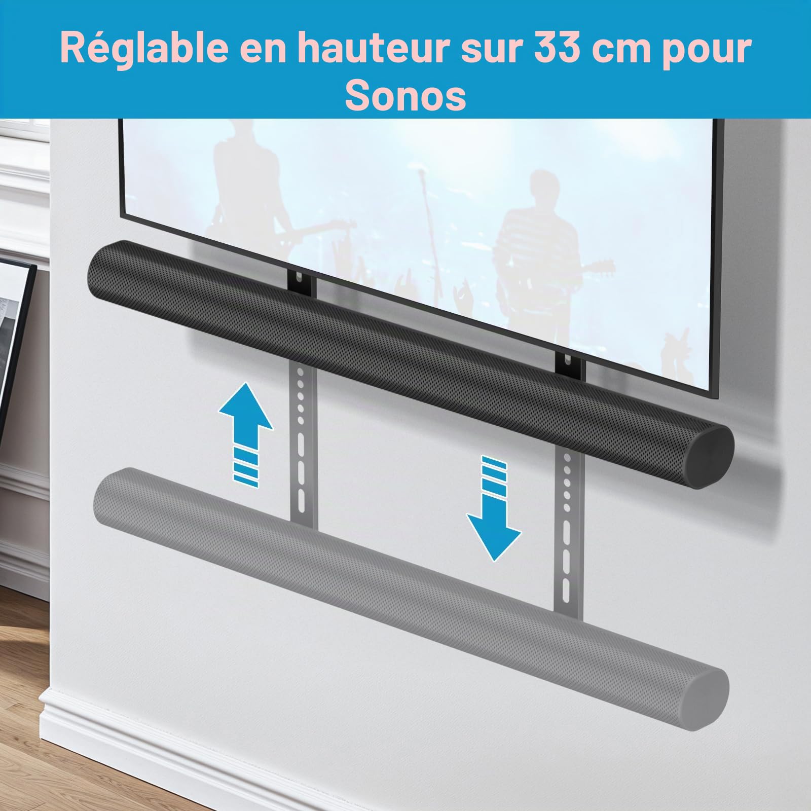Support Sonos et arc TV, supports de barre de son réglables