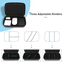 Vista 7 de ProCase Hard Travel Electronic Organizer Case for MacBook Power Adapter Chargers Cables Power Bank Apple Magic Mouse Apple Pencil USB Flash Disk SD