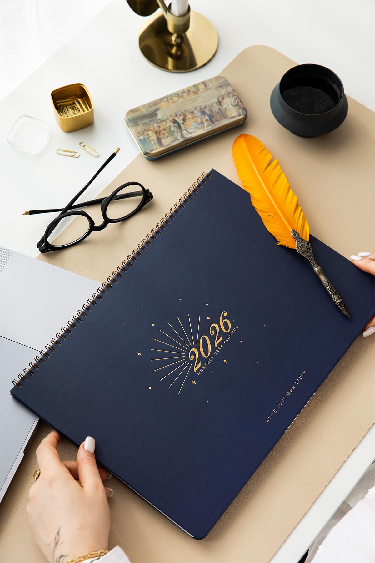2026 Masaüstü Planlayıcı Takvim 24x34 cm - Lacivert