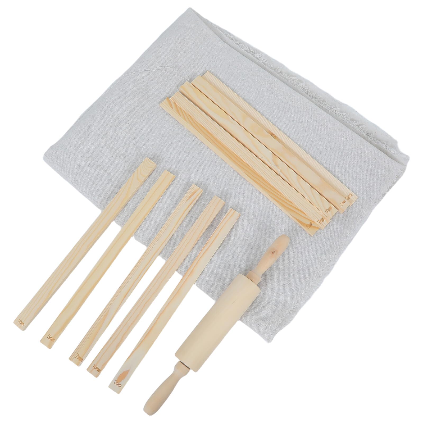SHERCHPRY 12piezas Herramientas de Arcilla para Adultos con Guías para Rodillos y Mantel de Guías de Profundidad para Principiantes Manualidades de Cerámica
