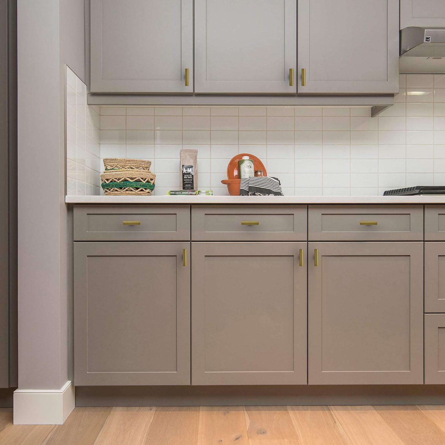 Ravinte 30 Pack 2 inch Cabinet Pulls Brushed Brass Stainless Steel Kitchen Cupboard Handles Cabinet Handles 2”Length