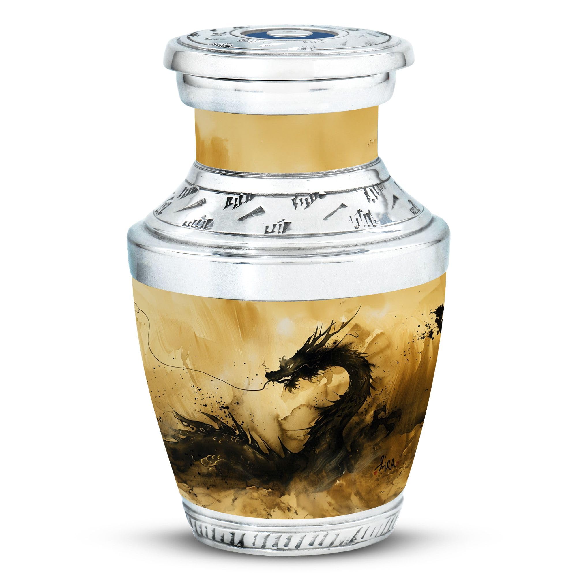 YATHABHISA Dragon Urn, Decorative Urn - Cremation Urns For Adults Male & Female - Small Ashes Keepsake For Sister - Small Keepsake Urn For Mom & Dad Ashes - Pack Of 1 - Memorial Urn