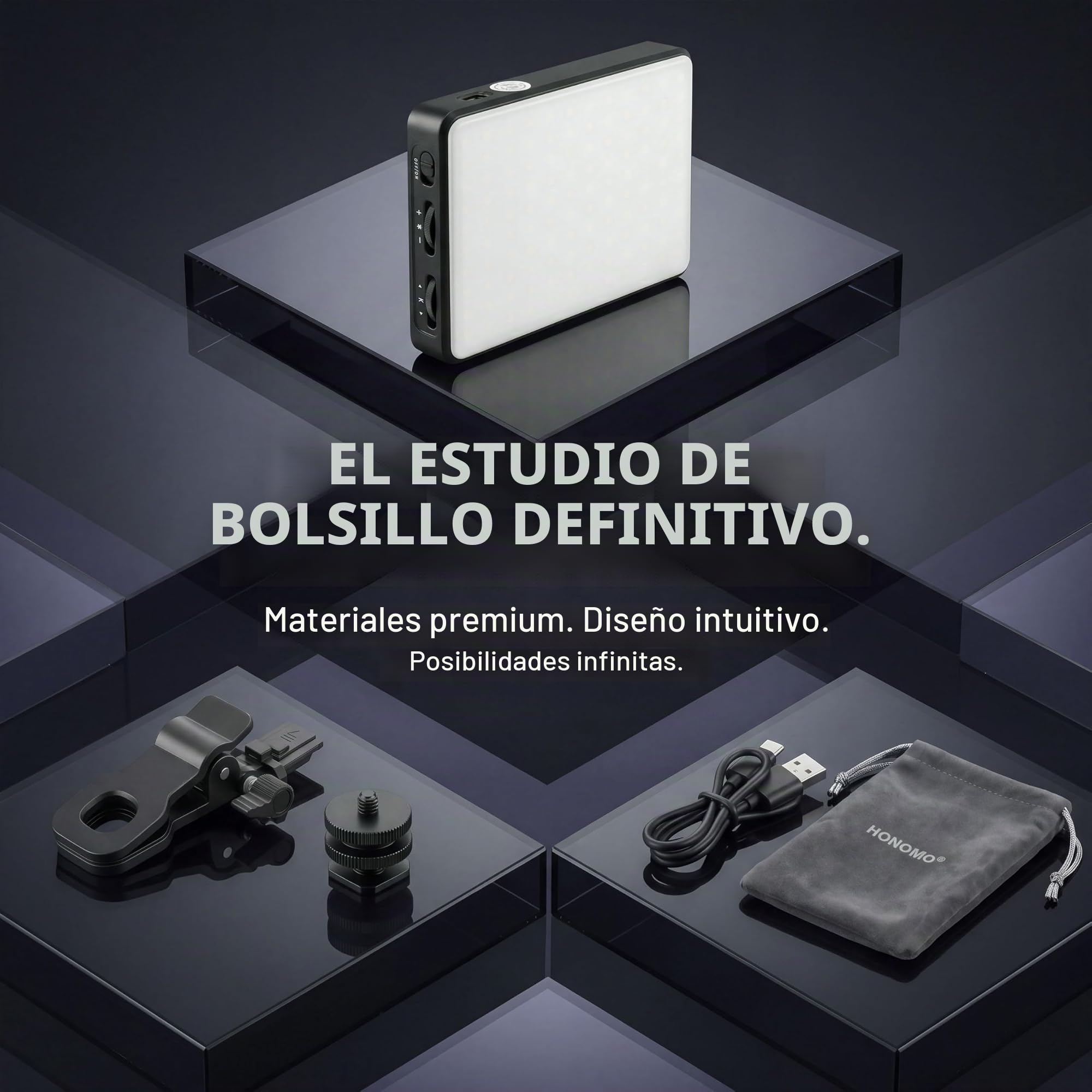 120LED 3000mAh Luz de selfie recargable, tamaño de bolsillo, clip de luz de relleno compatible con teléfono, cámara y portátil para fotos, videos,transmisión en vivo de Tiktok,reuniones de Zoom
