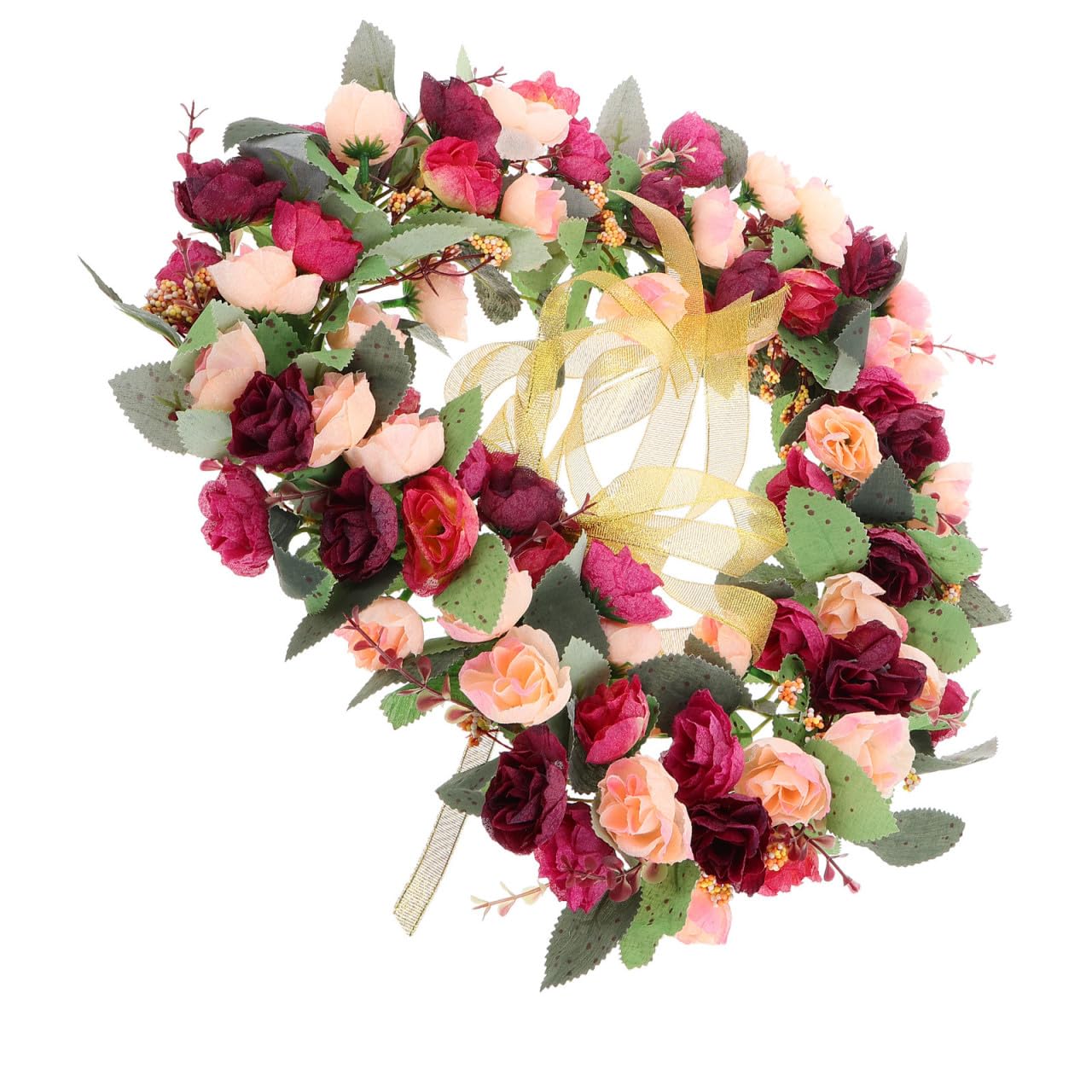 Couronne de fleurs artificielles POPETPOP romantique en cœur