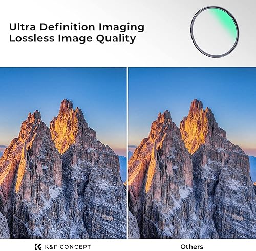 Miniatura 10 de K&F Concept Filtro de protección UV MC de 3.740in con 28 revestimientos multicapa HDhidrofóbicoresistente a los arañazos, filtro UV ultra delgado