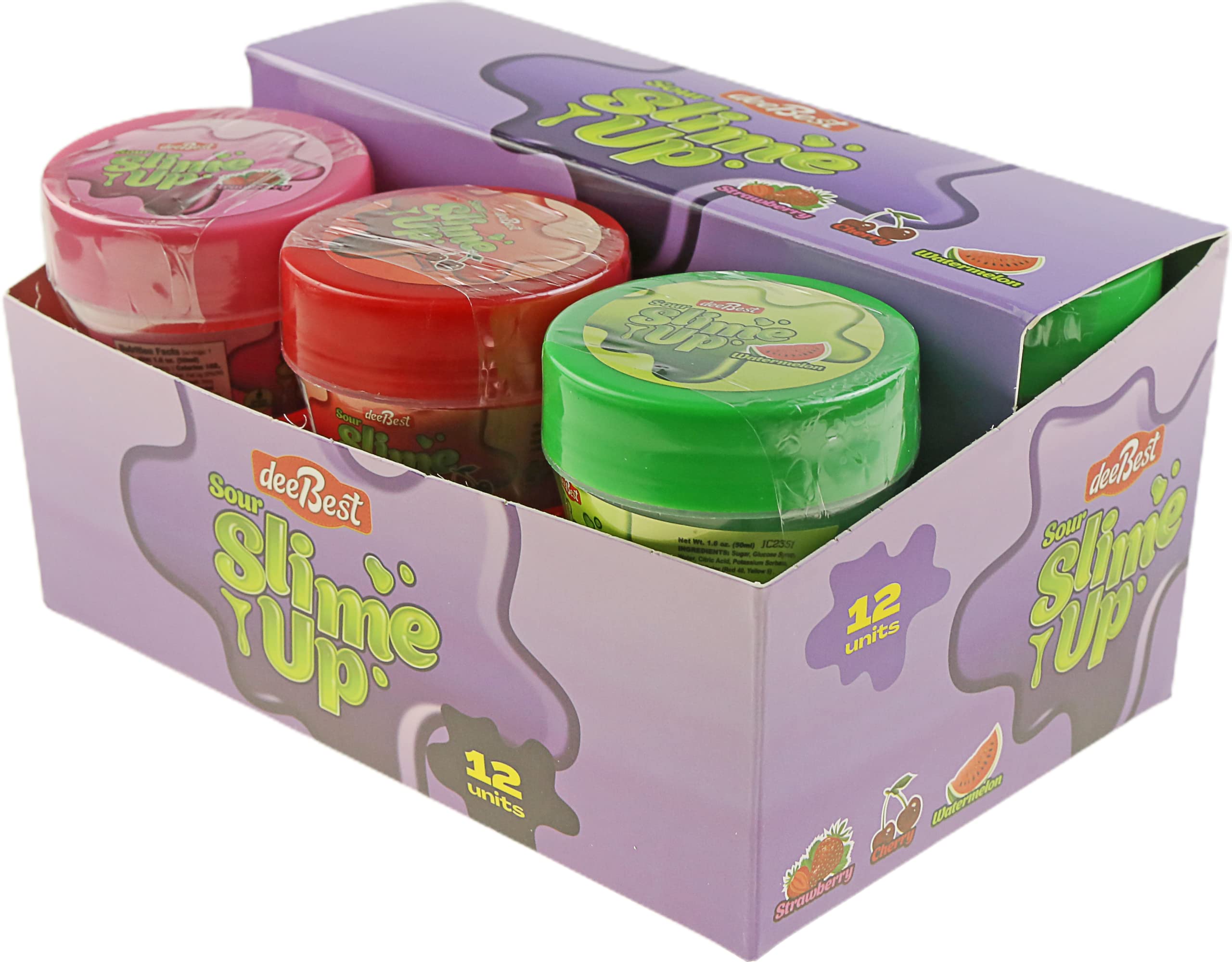 Sponsored Ad – Dee Best Slime Up Sour Slime Candy with Spoon (Pack of 12) Assorted Flavors Strawberry , Watermelon , and Cherry