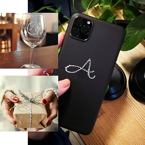 Miniatura 5 de Efavormart - Paquete de 12 calcomanías autoadhesivas de diamantes de imitación transparentes de 1.5 pulgadas, decoración de diamantes de imitación