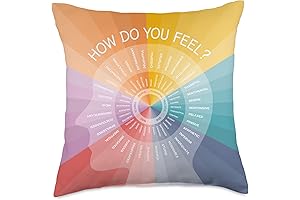 Wheel of Emotions Circle Feeling Pillow